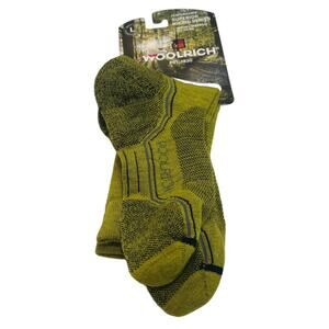 8-67(5) WOOLRICH Men's Superior Hiking Socks Merino Lambswool Yellow Large